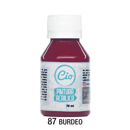 Pintura Acrílica 70ml, 98 colores a elección