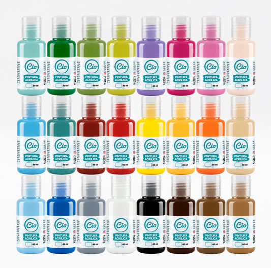 Set 24 Pinturas Acrílicas 40ml