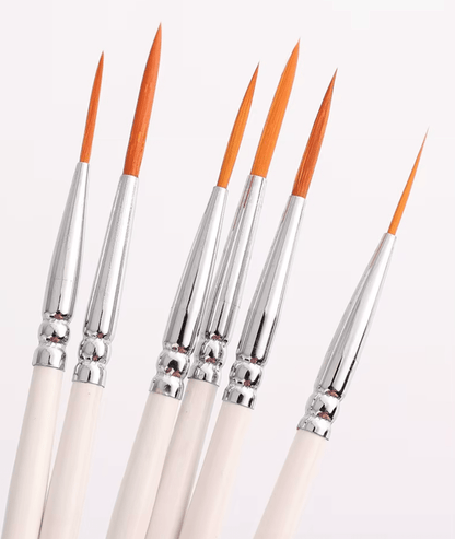 Pack / Set de Pinceles de Artista Liner – Precisión y Control Profesional (6 piezas) - Cio Manualidades