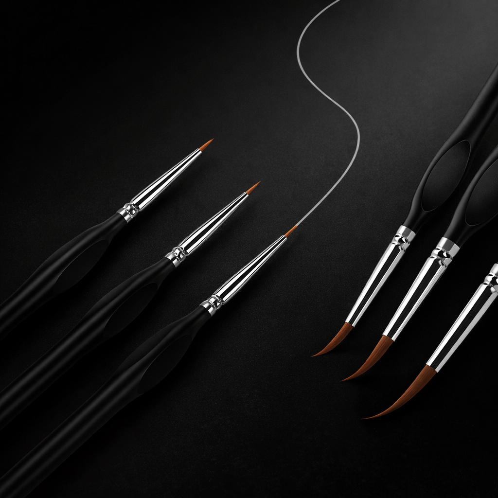 Pack / Set pinceles liner para detalles y modelismo - Cio Manualidades