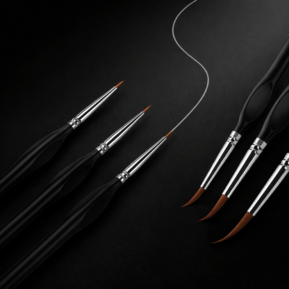 Pack / Set pinceles liner para detalles y modelismo - Cio Manualidades