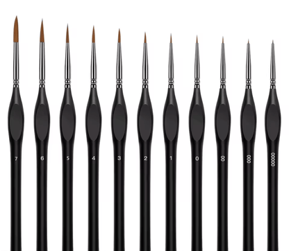 Pack / Set pinceles liner para detalles y modelismo - Cio Manualidades