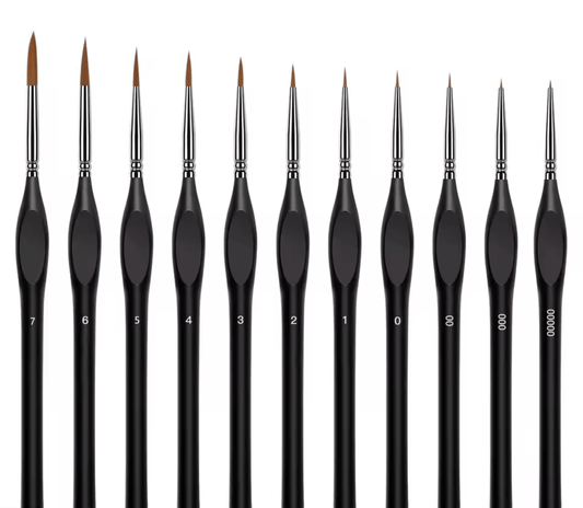 Pack / Set pinceles liner para detalles y modelismo - Cio Manualidades