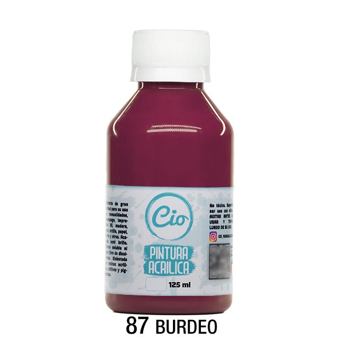 Pintura Acrílica 125ml, 96 colores a elección - Cio Manualidades