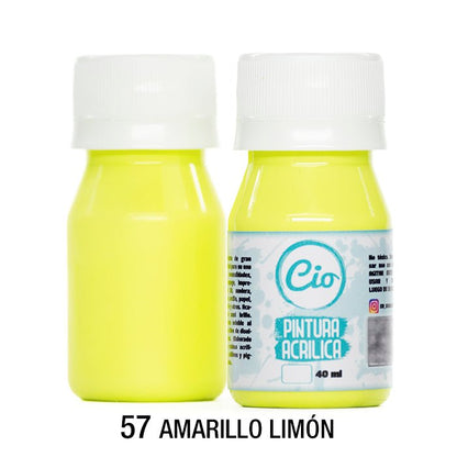 Pintura Acrílica 40ml, 96 colores a elección - Cio Manualidades