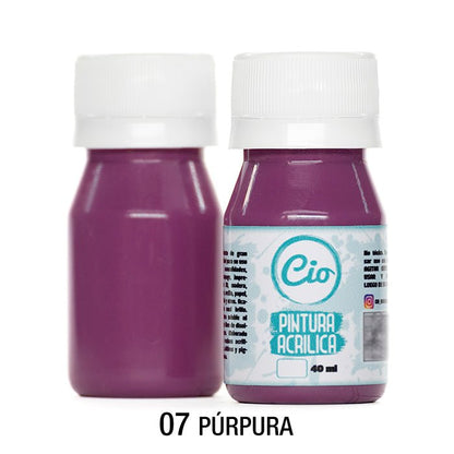Pintura Acrílica 40ml, 96 colores a elección - Cio Manualidades