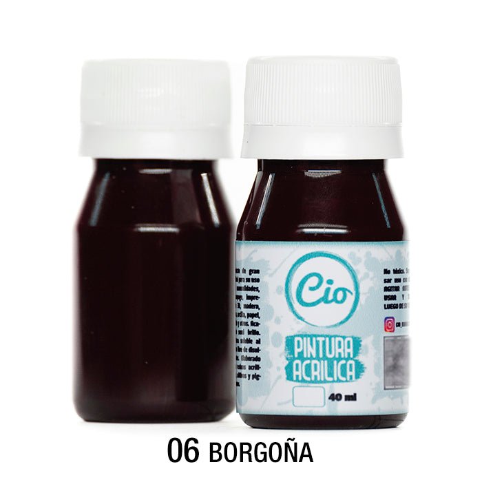 Pintura Acrílica 40ml, 96 colores a elección - Cio Manualidades