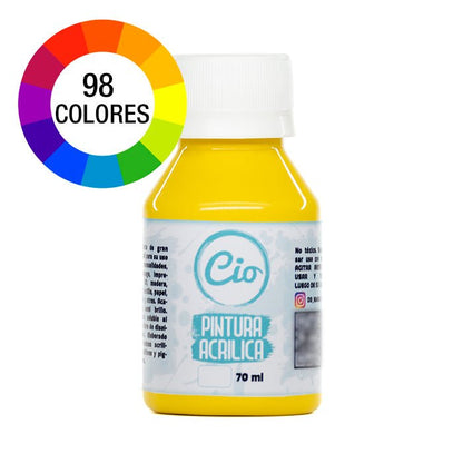 Pintura Acrílica 70ml, 96 colores a elección - Cio Manualidades