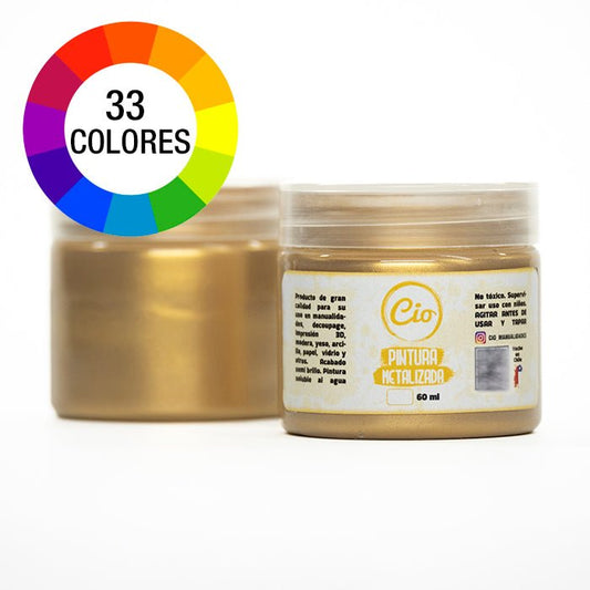 Pintura Metalizada 60ml, 32 colores a elección - Cio Manualidades