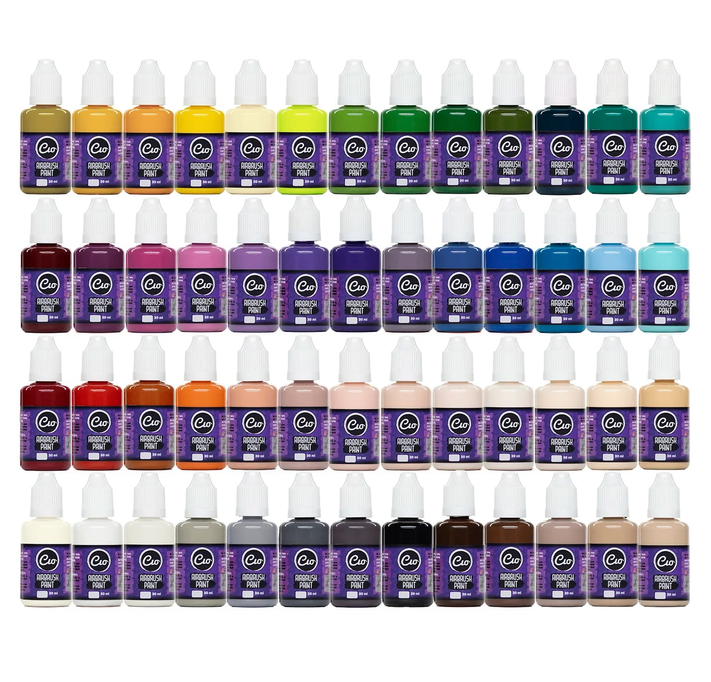 Set 52 Pinturas para aerógrafo 30ml